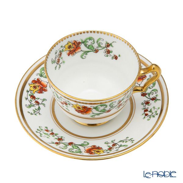 【1点限り】英国ヴィンテージ ロイヤルアルバート 手描きの花柄 金彩 トリオセット A