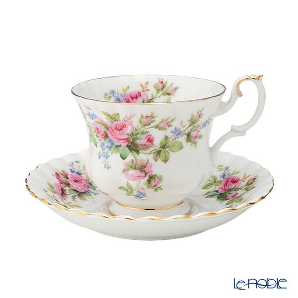 【1点限り】英国ヴィンテージ ロイヤルアルバート モスローズ 金彩 トリオセット