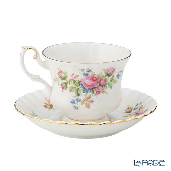 【1点限り】英国ヴィンテージ ロイヤルアルバート モスローズ 金彩 トリオセット