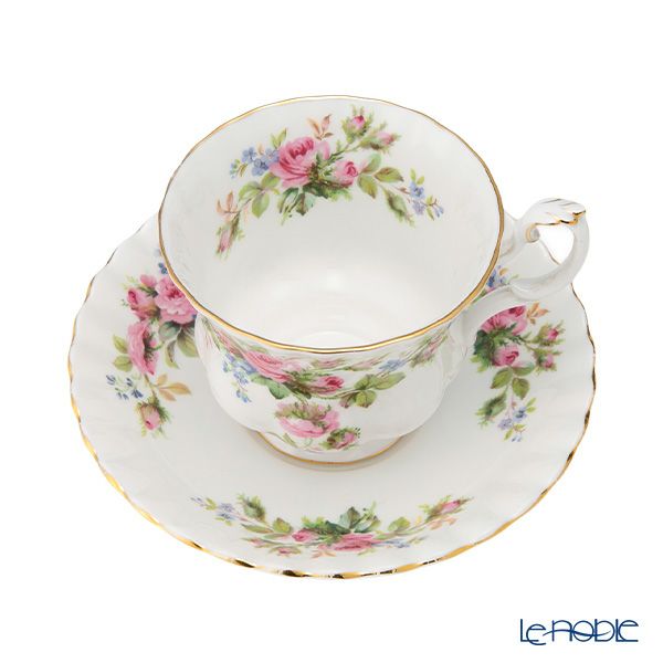 【1点限り】英国ヴィンテージ ロイヤルアルバート モスローズ 金彩 トリオセット