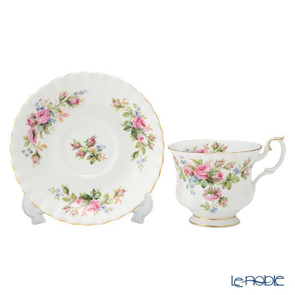 【1点限り】英国ヴィンテージ ロイヤルアルバート モスローズ 金彩 トリオセット