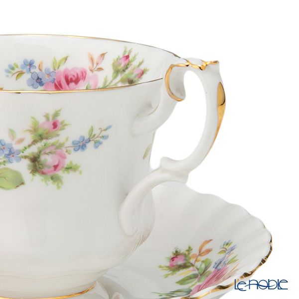 【1点限り】英国ヴィンテージ ロイヤルアルバート モスローズ 金彩 トリオセット