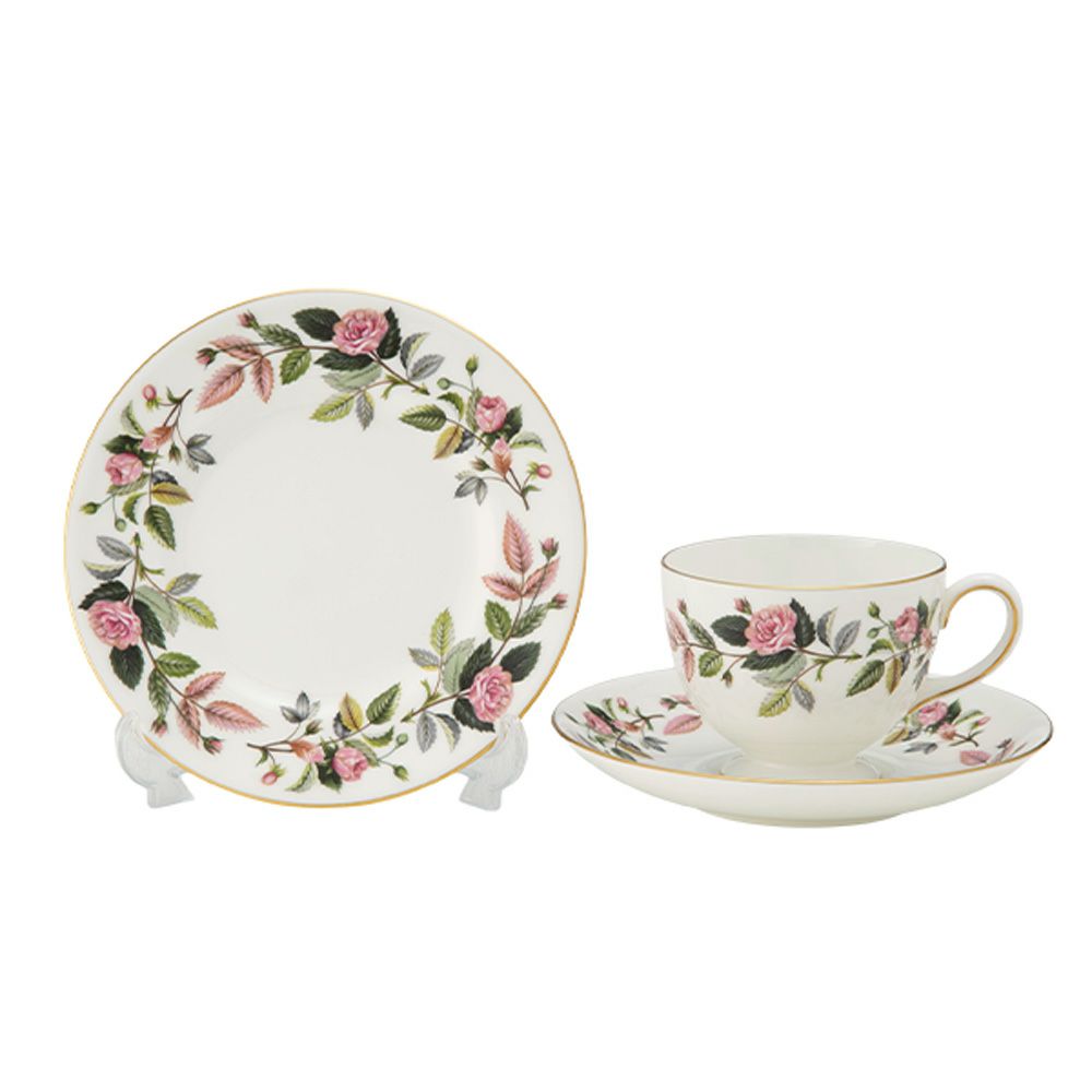 【1点限り】英国ヴィンテージ ウェッジウッド ハザウェイローズ トリオセット