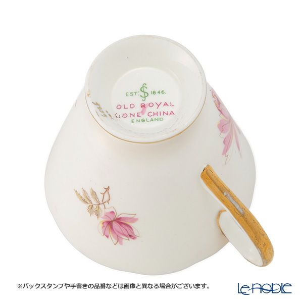 【1点限り】英国ヴィンテージ オールドロイヤル 濃いピンク花 トリオセット