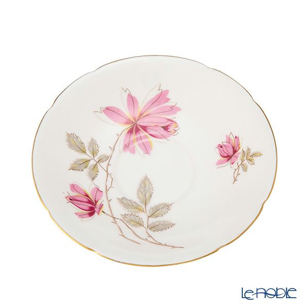 【1点限り】英国ヴィンテージ オールドロイヤル 濃いピンク花 トリオセット