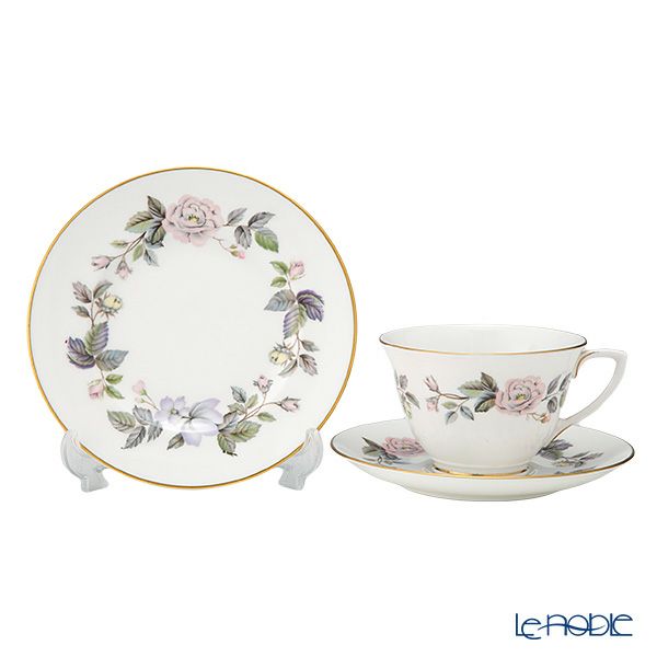 【1点限り】英国ヴィンテージ ロイヤルウースター ジューンガーランド 金彩 トリオセット