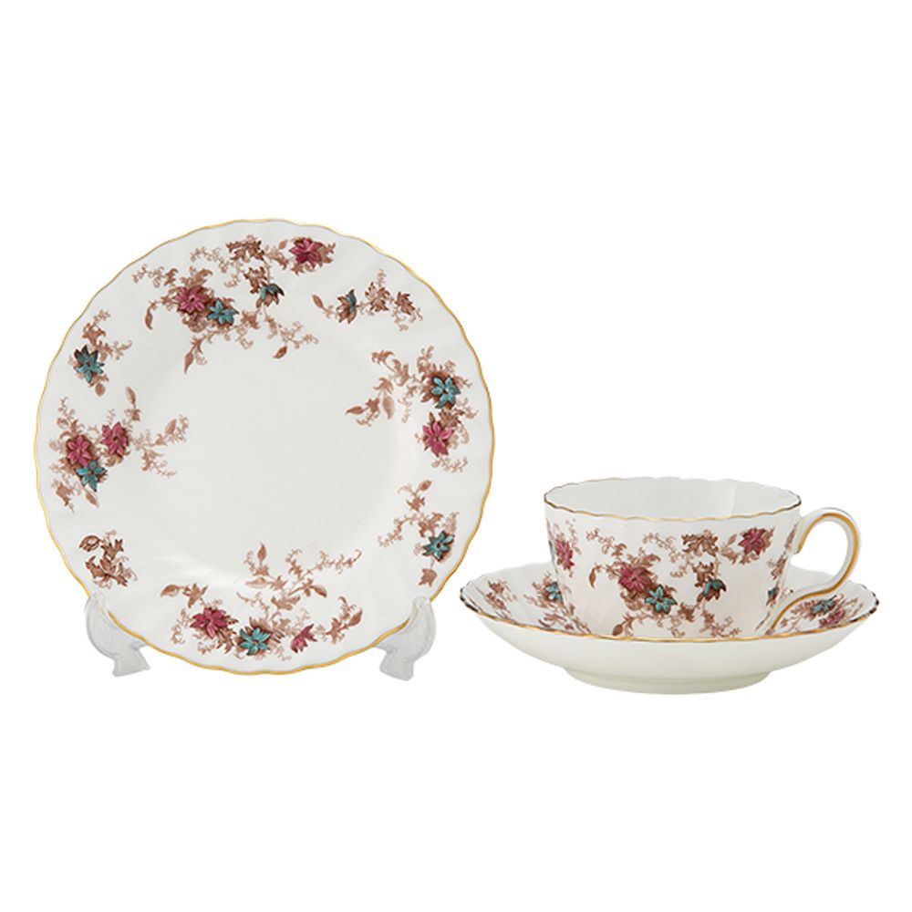 【1点限り】英国ヴィンテージ ミントン アンセストラル トリオセット