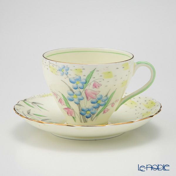 英国ヴィンテージ フォリーチャイナ 花柄 トリオセット