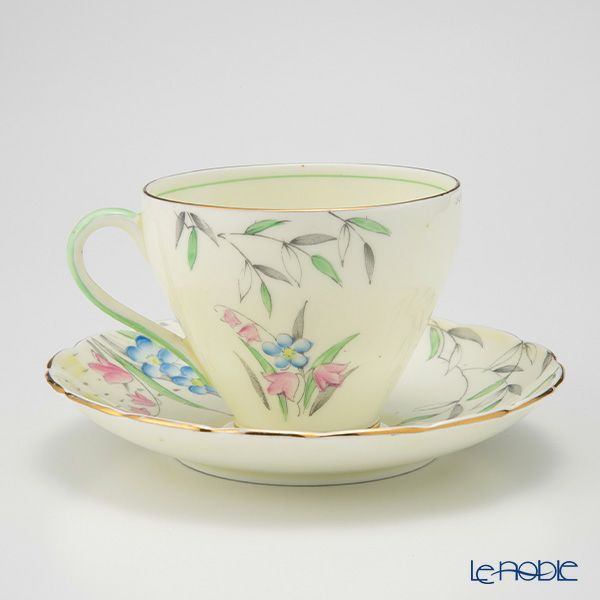 英国ヴィンテージ フォリーチャイナ 花柄 トリオセット