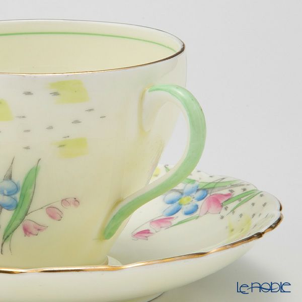 英国ヴィンテージ フォリーチャイナ 花柄 トリオセット