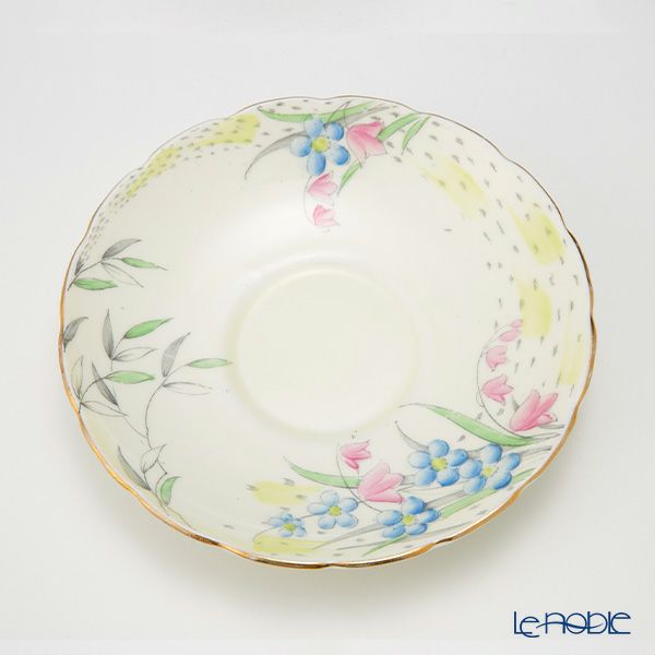 英国ヴィンテージ フォリーチャイナ 花柄 トリオセット