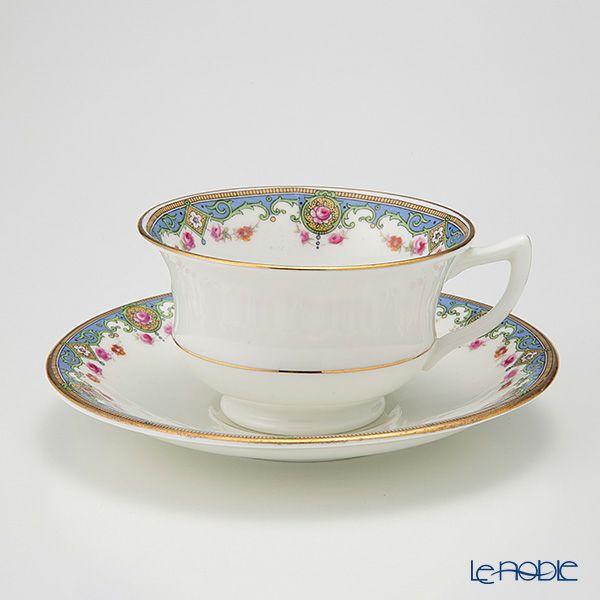 英国ヴィンテージ エインズレイ ブルーエッジローズ トリオセット