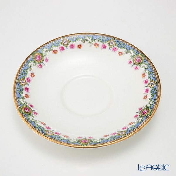 英国ヴィンテージ エインズレイ ブルーエッジローズ トリオセット