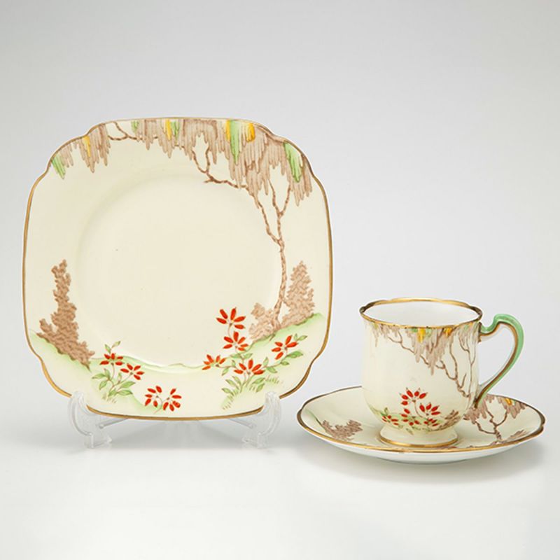 英国ヴィンテージ ロイヤルスタンダードチャイナ 花柄 トリオセット