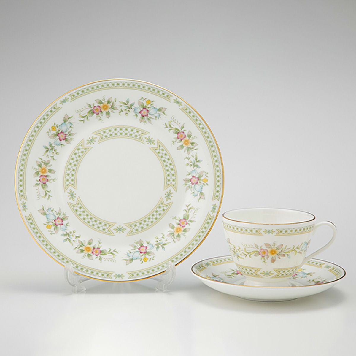 英国ヴィンテージ ミントン ブロードランズ トリオセット