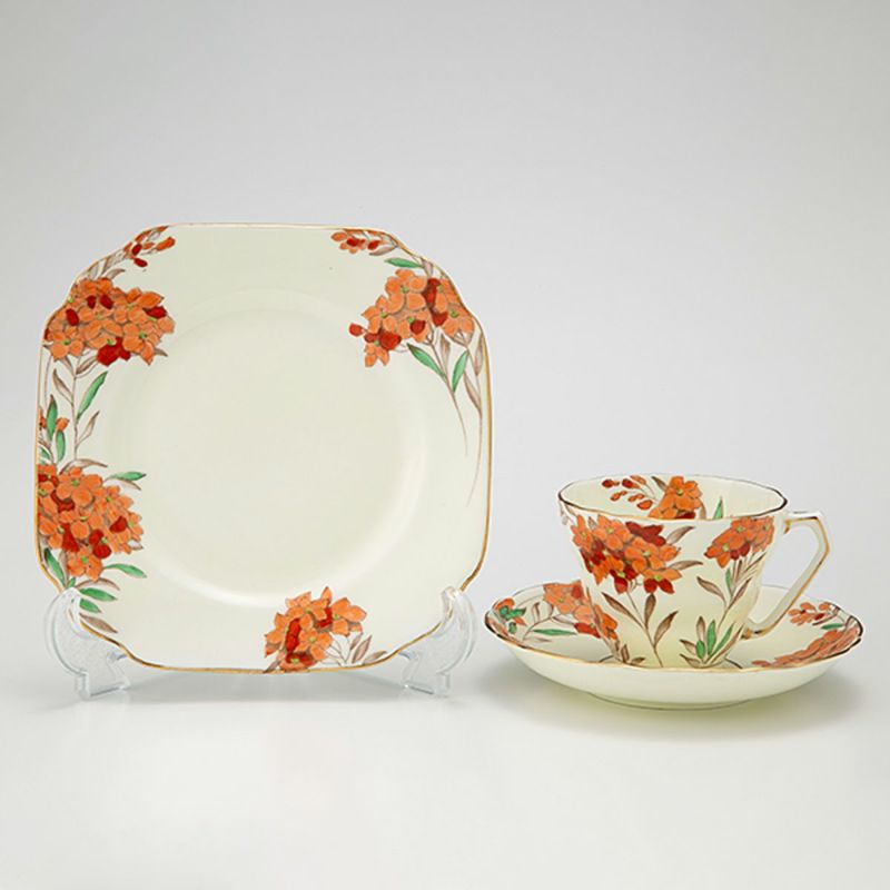 英国ヴィンテージ サミュエルラドフォード ジリフラワー トリオセット