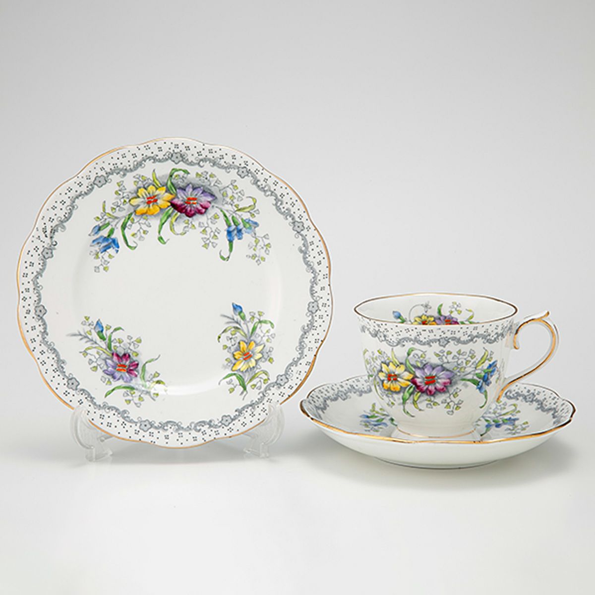 英国ヴィンテージ ロイヤルアルバート ジェム トリオセット