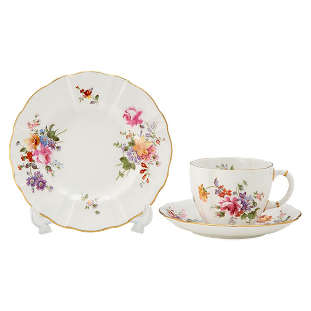 【1点限り】英国ヴィンテージ ロイヤルクラウンダービー ダービーポウジーズ トリオセット