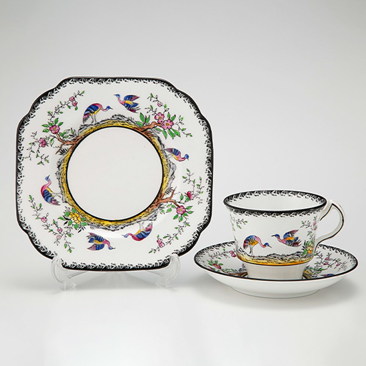 英国ヴィンテージ メルバ オリエンタルバード トリオセット