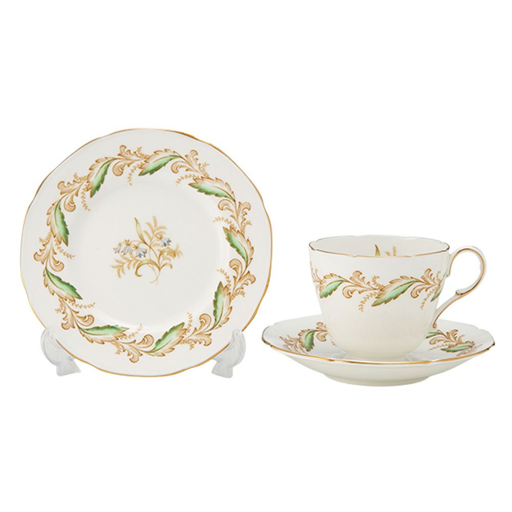 【1点限り】英国ヴィンテージ パラゴン グリーンフェザー トリオセット