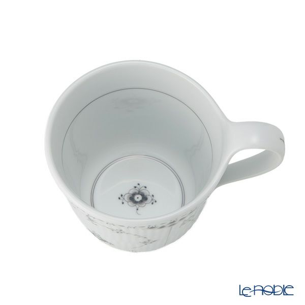 ロイヤルコペンハーゲン（Royal Copenhagen）ブラックフルーテッドハーフレース ハイハンドル マグカップ 330ml 1066933