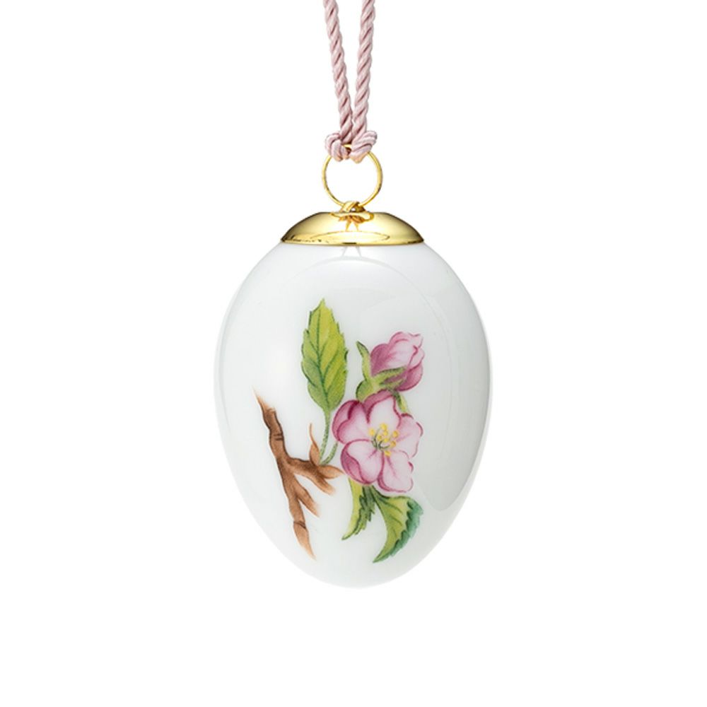 ロイヤルコペンハーゲン（Royal Copenhagen）スプリングコレクション 2024 イースターエッグ アップルブロッサム H6cm 1071647 ※画像の紐のお色は一例※