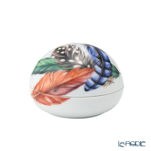 ロイヤルコペンハーゲン（Royal Copenhagen）スプリングコレクション 2025 ボンボニエール ブルー ミックスフェザー 10cm 1074942