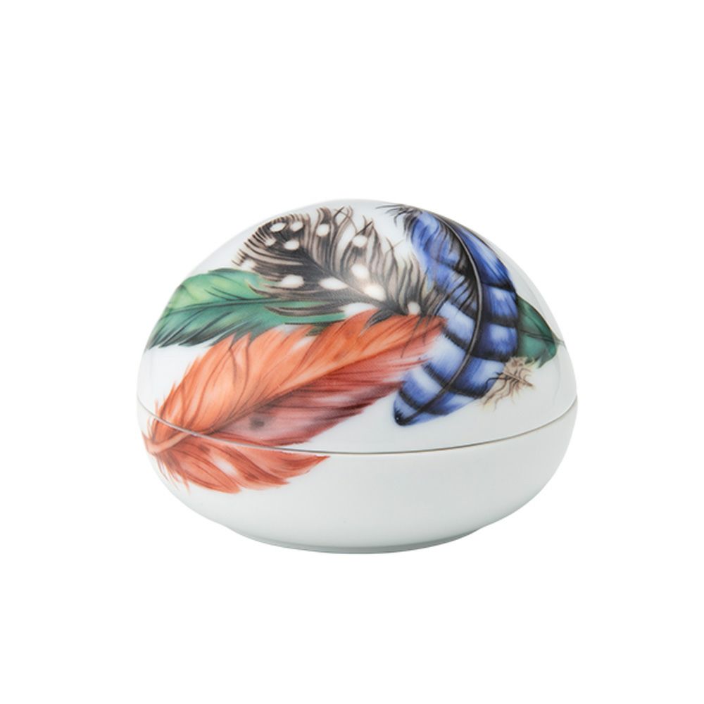 ロイヤルコペンハーゲン（Royal Copenhagen）スプリングコレクション 2025 ボンボニエール ブルー ミックスフェザー 10cm 1074942
