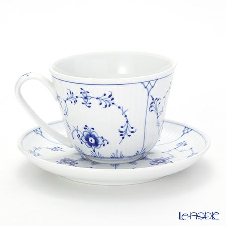 ロイヤルコペンハーゲン（Royal Copenhagen） ブルー フルーテッド プレイン カップ＆ソーサー 240ml 1101064