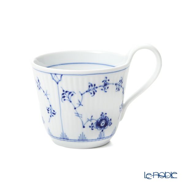 ロイヤルコペンハーゲン（Royal Copenhagen） ブルー フルーテッド プレイン ハイハンドル マグカップ 240ml 1101093／1056202