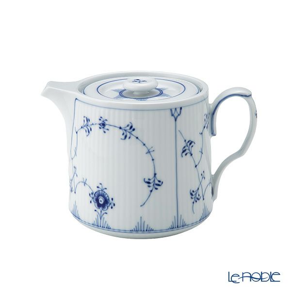 ロイヤルコペンハーゲン（Royal Copenhagen） ブルー フルーテッド プレイン ティーポット 600ml 1101129／1020516