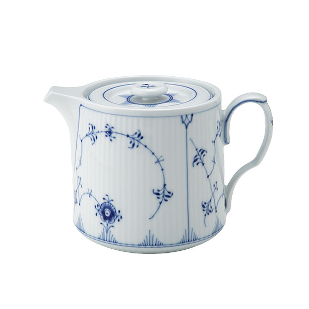 ロイヤルコペンハーゲン（Royal Copenhagen） ブルー フルーテッド プレイン ティーポット 600ml 1101129／1020516