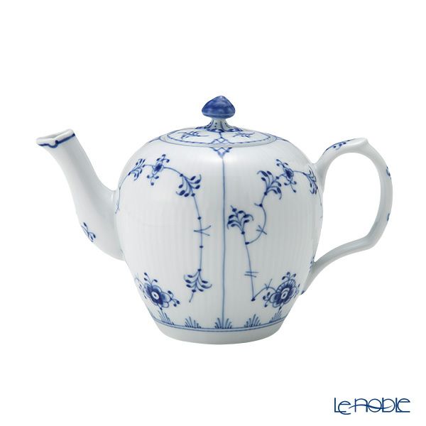 ロイヤルコペンハーゲン（Royal Copenhagen） ブルー フルーテッド プレイン ティーポット（S） 350ml 1101132