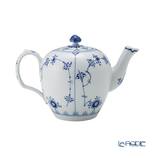 ロイヤルコペンハーゲン（Royal Copenhagen） ブルー フルーテッド プレイン ティーポット（S） 350ml 1101132