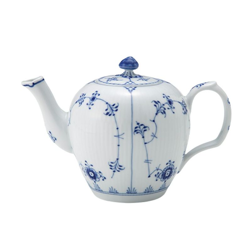 ロイヤルコペンハーゲン（Royal Copenhagen） ブルー フルーテッド プレイン ティーポット（S） 350ml 1101132