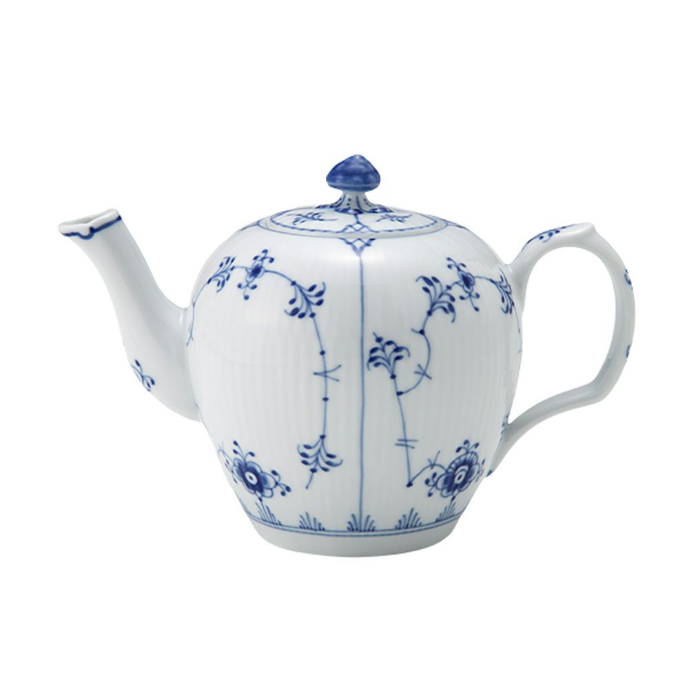 ロイヤルコペンハーゲン（Royal Copenhagen） ブルー フルーテッド プレイン ティーポット（S） 350ml 1101132