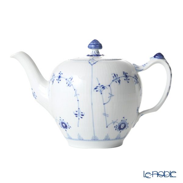 ロイヤルコペンハーゲン（Royal Copenhagen） ブルー フルーテッド プレイン ティーポット（M） 700ml 1101135