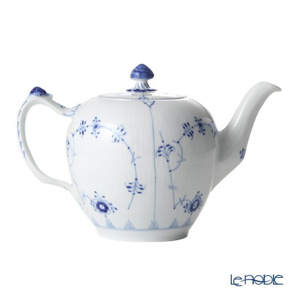 ロイヤルコペンハーゲン（Royal Copenhagen） ブルー フルーテッド プレイン ティーポット（M） 700ml 1101135