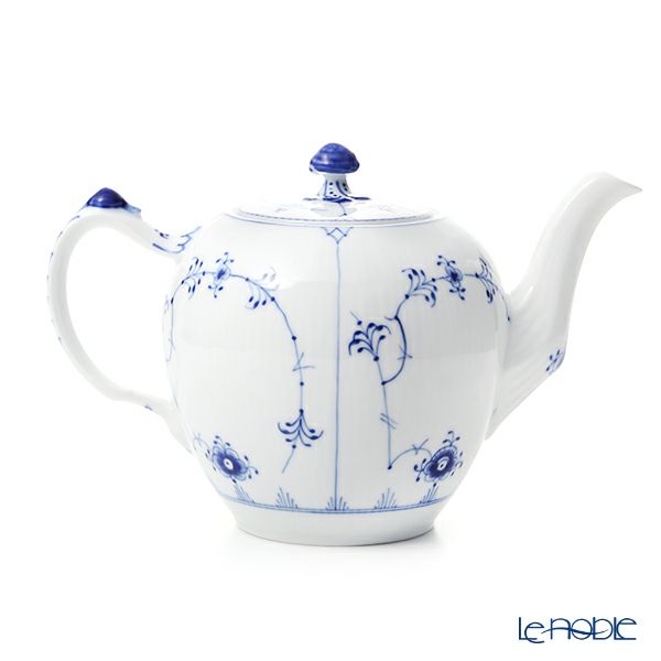 ロイヤルコペンハーゲン（Royal Copenhagen） ブルー フルーテッド プレイン ティーポット（L） 1000ml 1101141／1017182