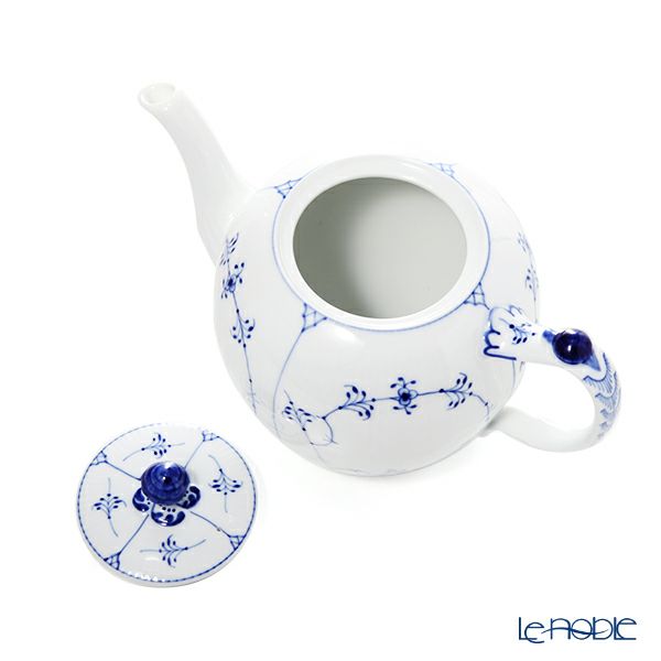 ロイヤルコペンハーゲン（Royal Copenhagen） ブルー フルーテッド プレイン ティーポット（L） 1000ml 1101141／1017182