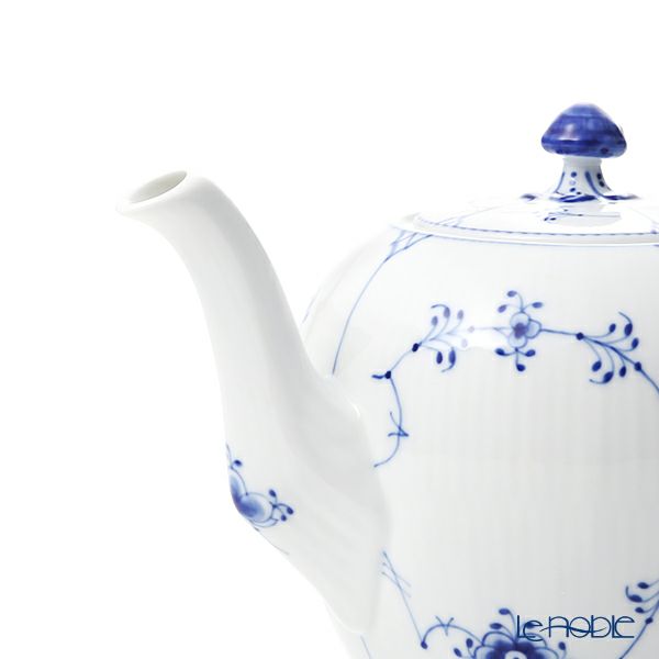 ロイヤルコペンハーゲン（Royal Copenhagen） ブルー フルーテッド プレイン ティーポット（L） 1000ml 1101141／1017182