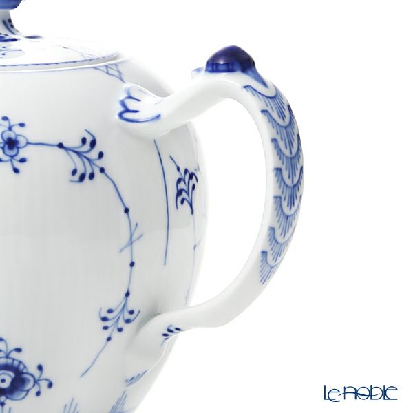 ロイヤルコペンハーゲン（Royal Copenhagen） ブルー フルーテッド プレイン ティーポット（L） 1000ml 1101141／1017182