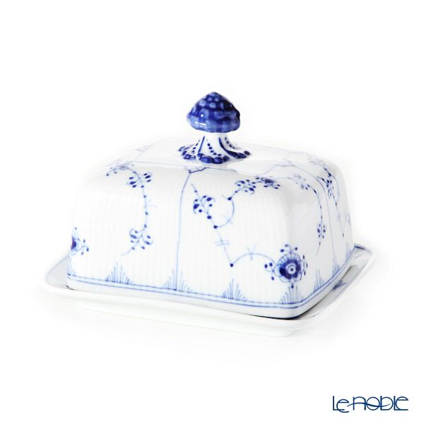 ロイヤルコペンハーゲン（Royal Copenhagen） ブルー フルーテッド プレイン バターディッシュ 1101204／1026442