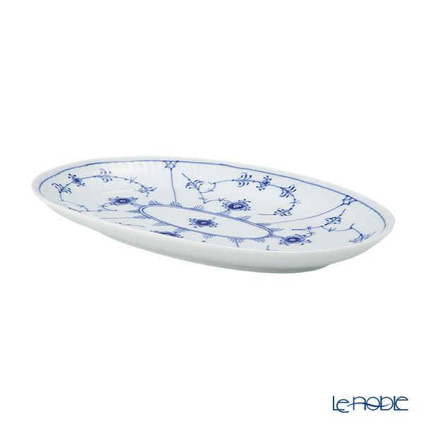 ロイヤルコペンハーゲン（Royal Copenhagen） ブルー フルーテッド プレイン オーバルディッシュ 23.5×15cm 1101356／1016759