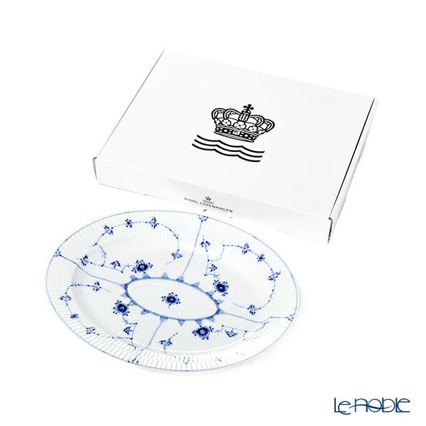 ロイヤルコペンハーゲン（Royal Copenhagen） ブルー フルーテッド プレイン ディッシュ（楕円） 30cm 1101373