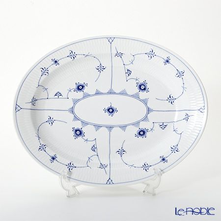 ロイヤルコペンハーゲン（Royal Copenhagen） ブルー フルーテッド プレイン ディッシュ（楕円） 36.5×29cm 1101375／1017186