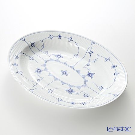 ロイヤルコペンハーゲン（Royal Copenhagen） ブルー フルーテッド プレイン ディッシュ（楕円） 36.5×29cm 1101375／1017186