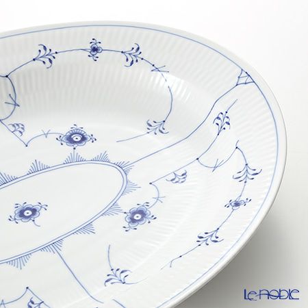 ロイヤルコペンハーゲン（Royal Copenhagen） ブルー フルーテッド プレイン ディッシュ（楕円） 36.5×29cm 1101375／1017186