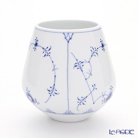 ロイヤルコペンハーゲン（Royal Copenhagen） ブルー フルーテッド プレイン ベース S 12cm 1101680／1016770