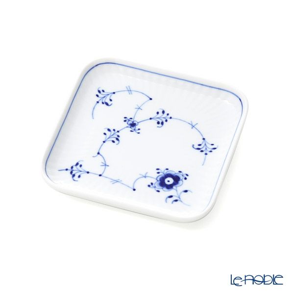 ロイヤルコペンハーゲン（Royal Copenhagen） ブルー フルーテッド プレイン スモールスクエアディッシュ 10x10cm 1101709／1026608